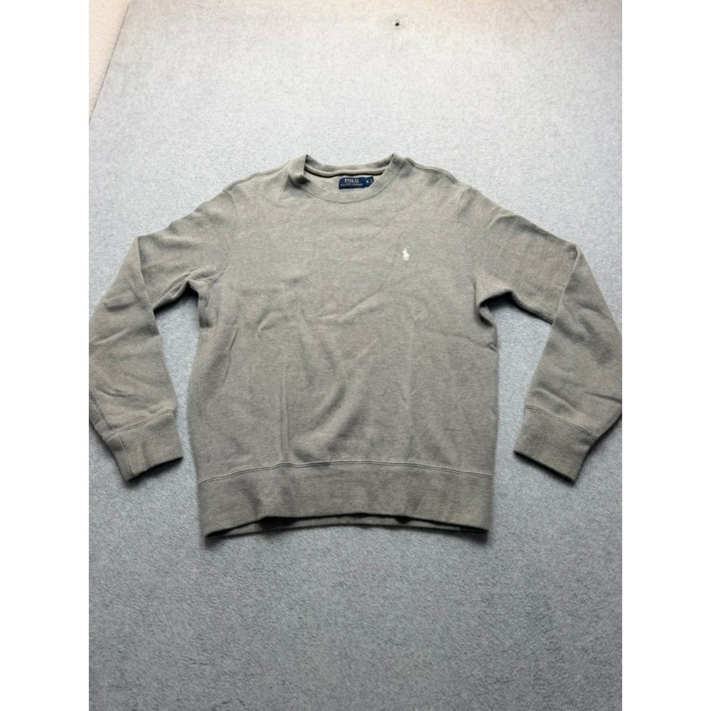 Polo Ralph Lauren Mens Crewneck Sweatshirt Gray Cotton Pony Logo Size M